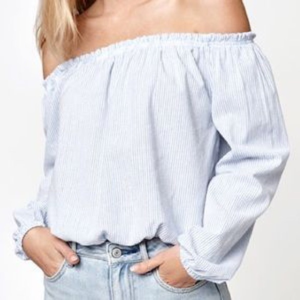 Brandy Melville Pinstripe Blouse